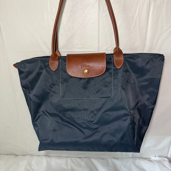 Longchamp Handbags - Longchamp Lepliage Blue Nylon Tote Shoulder Bag Foldable Design